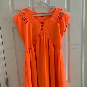c. luce neon orange dress